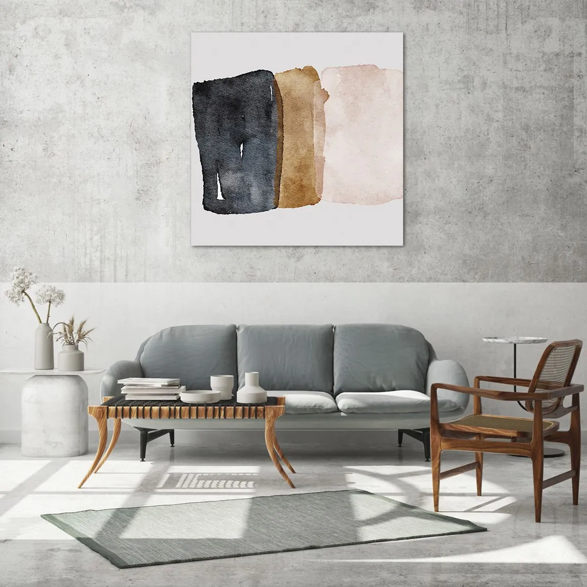 Obraz na skle - Kompozícia zemitých farieb - 60x60 cm