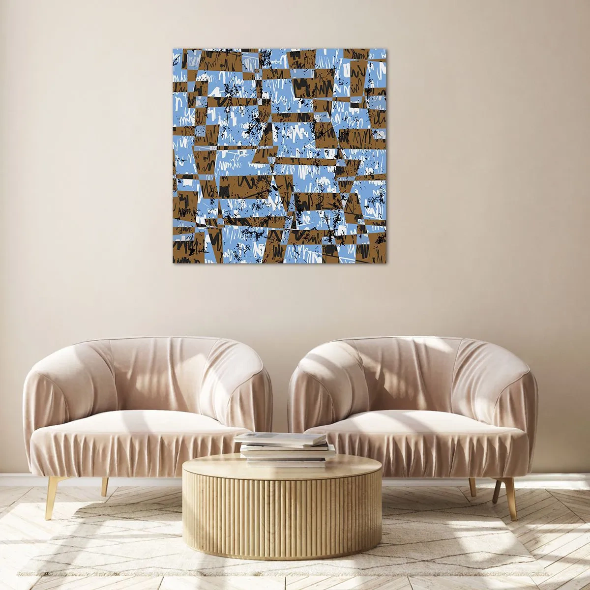 Obraz na skle - Neľudová vystrihovačka - 60x60 cm