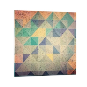 Obraz na skle - Republika trojuholníkov - 70x70 cm