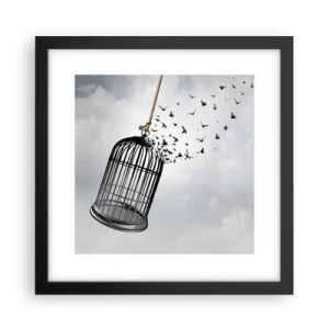 Plagát v čiernom ráme - Viera… nádej… sloboda! - 30x30 cm