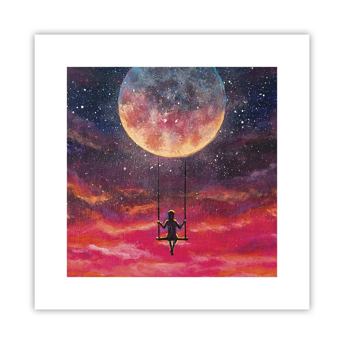 Plagát - Stavať si vzdušné zámky - 30x30 cm