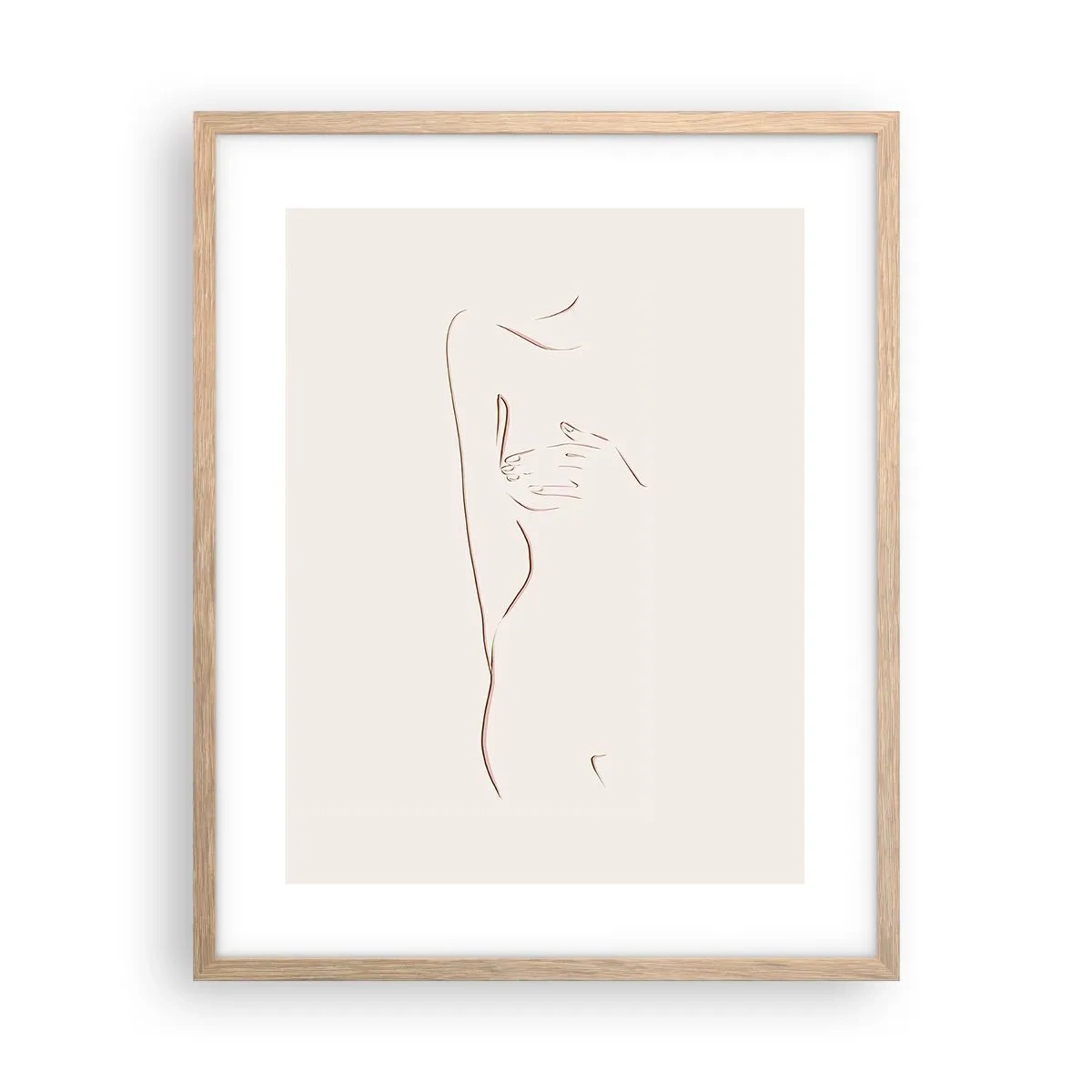 Plagát v ráme zo svetlého duba - Tvar túžby - 40x50 cm