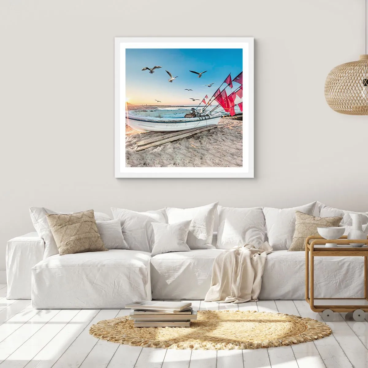 Plagát v bielom ráme - Zaslúžená prestávka - 60x60 cm