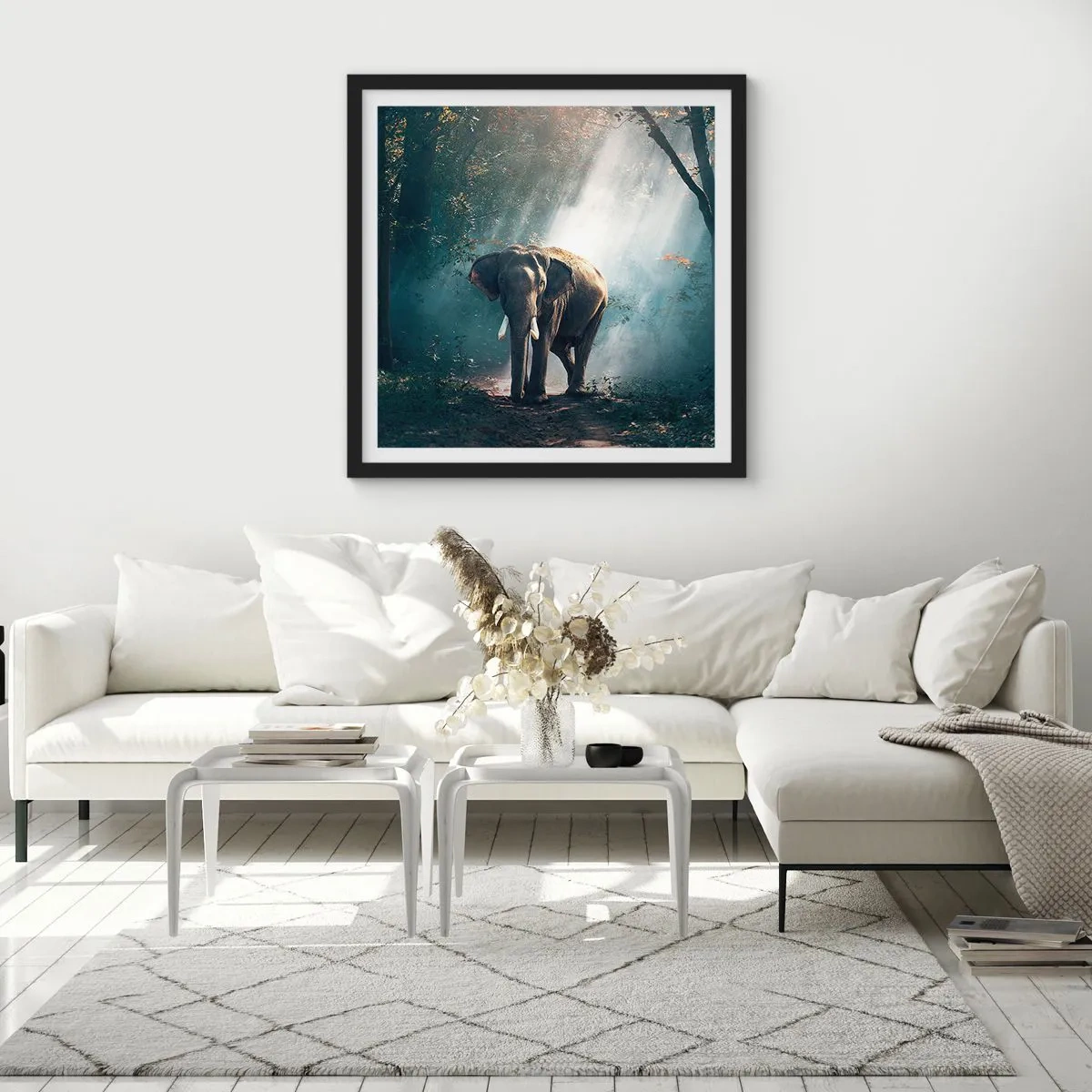 Plagát v čiernom ráme - Pokojná prechádzka - 60x60 cm