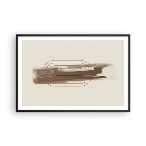 Plagát v čiernom ráme - Závan šedej - 91x61 cm