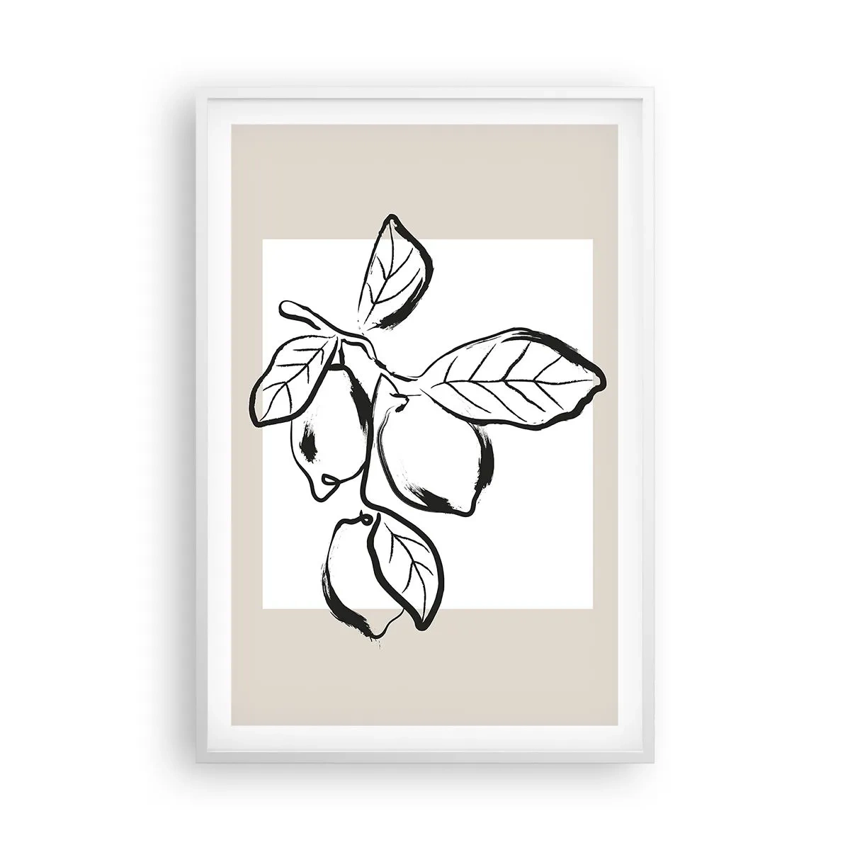 Plagát v bielom ráme - Kde citrón dozrieva… - 61x91 cm