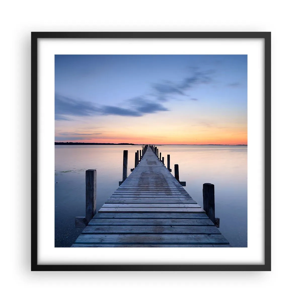 Plagát v čiernom ráme - Pokoj príjemného súmraku - 50x50 cm