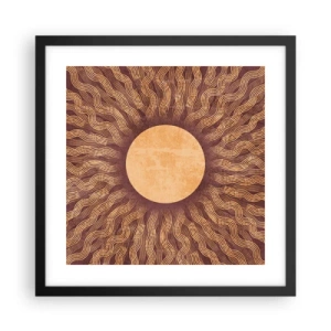 Plagát v čiernom ráme - Ikona slnka - 40x40 cm