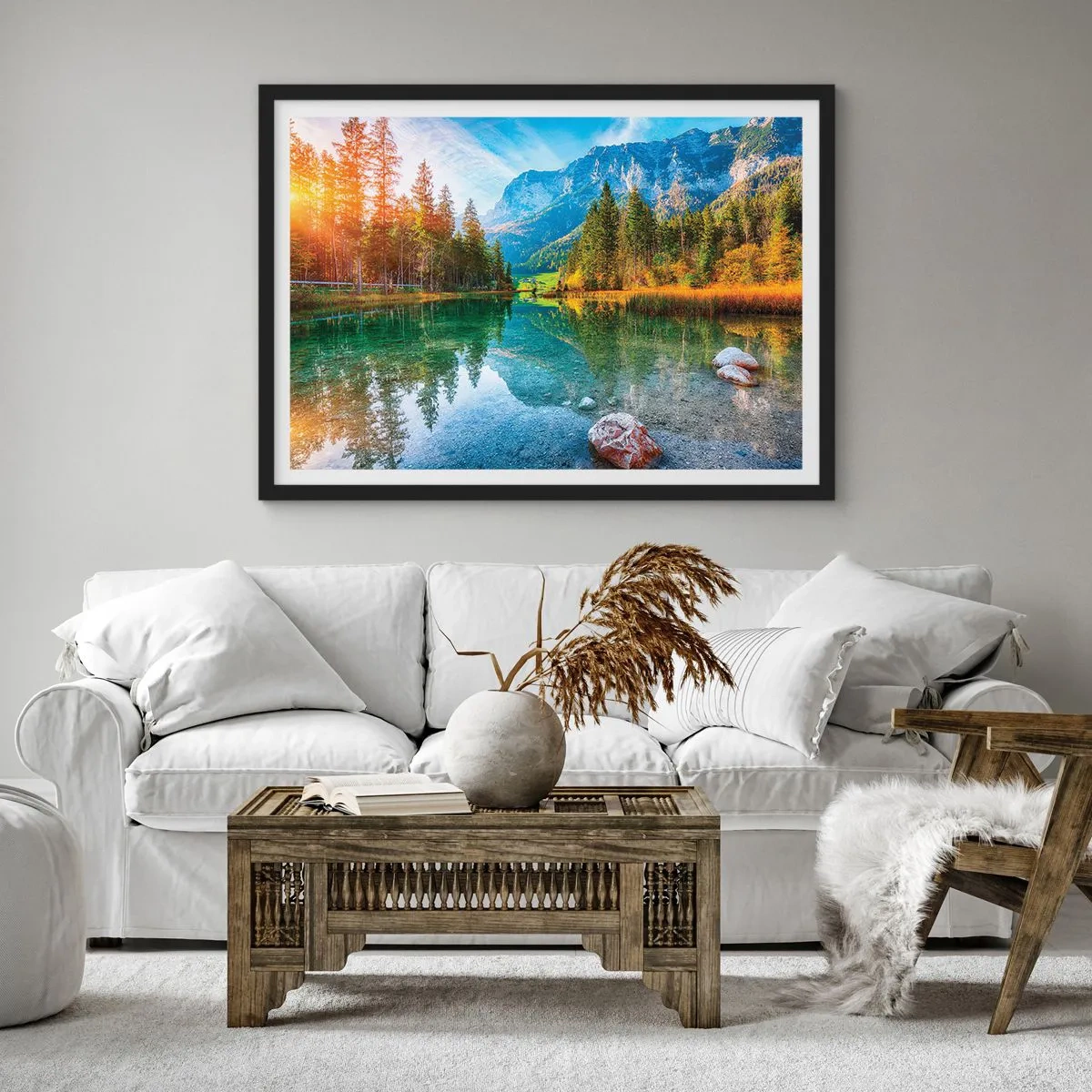 Plagát v čiernom ráme - Nežnosť jesene - 100x70 cm