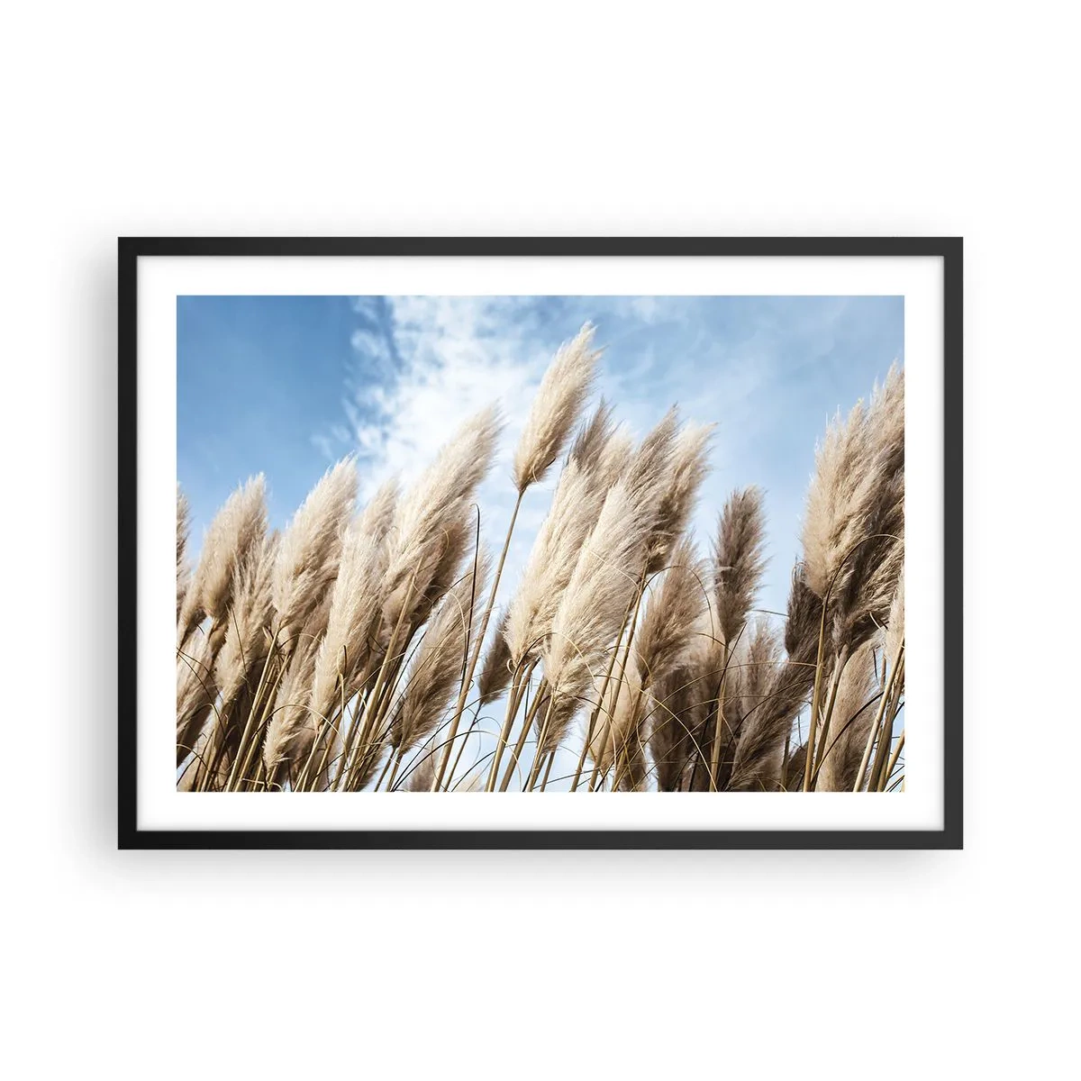Plagát v čiernom ráme - Slnečné a veterné pohladenie - 70x50 cm