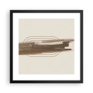 Plagát v čiernom ráme - Závan šedej - 40x40 cm
