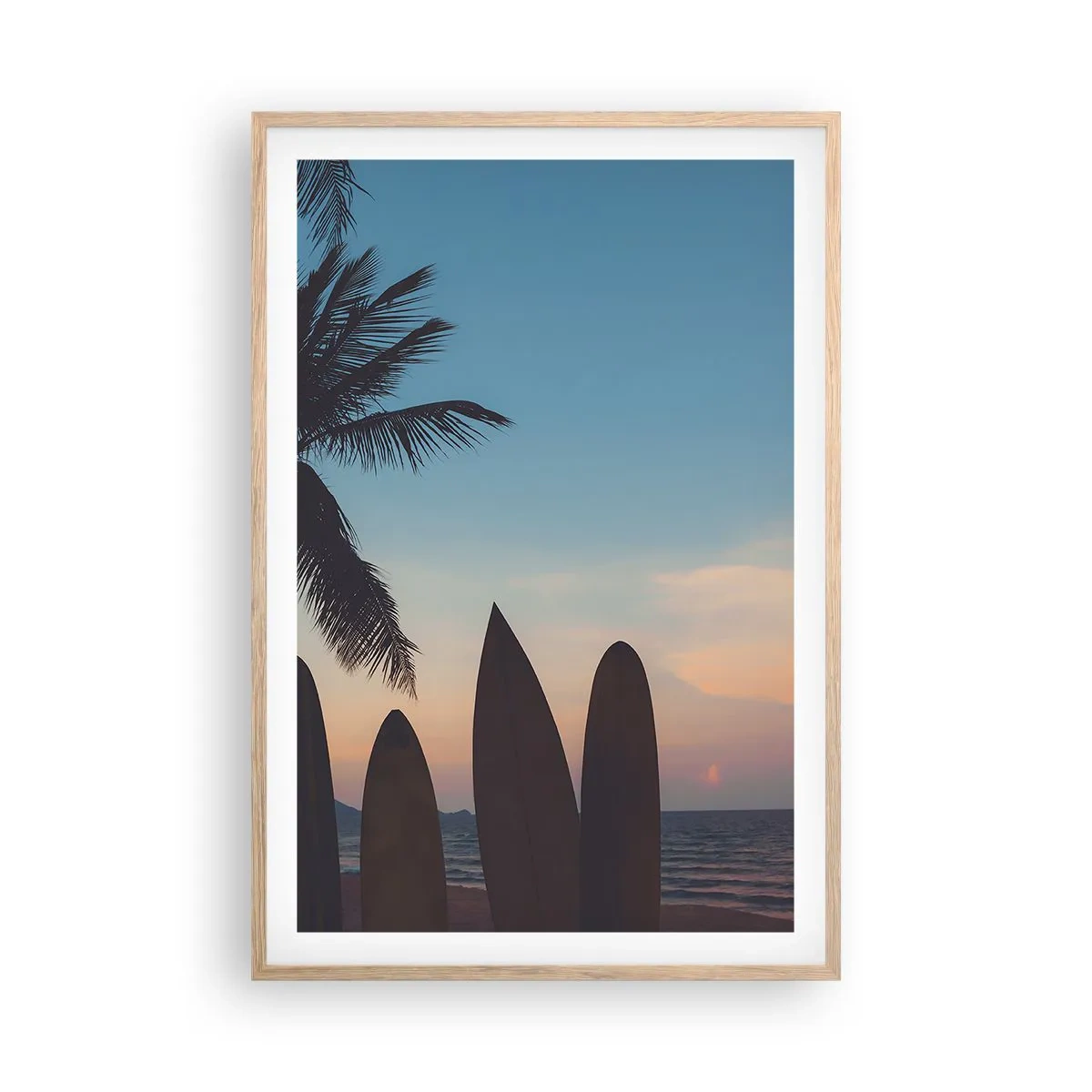 Plagát v ráme zo svetlého duba - Zajtra bude tiež zábava - 61x91 cm