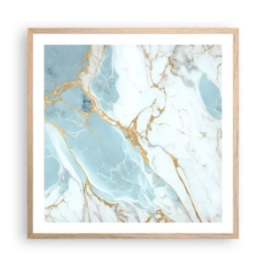 Plagát v ráme zo svetlého duba - Bohatstvo kameňa - 60x60 cm