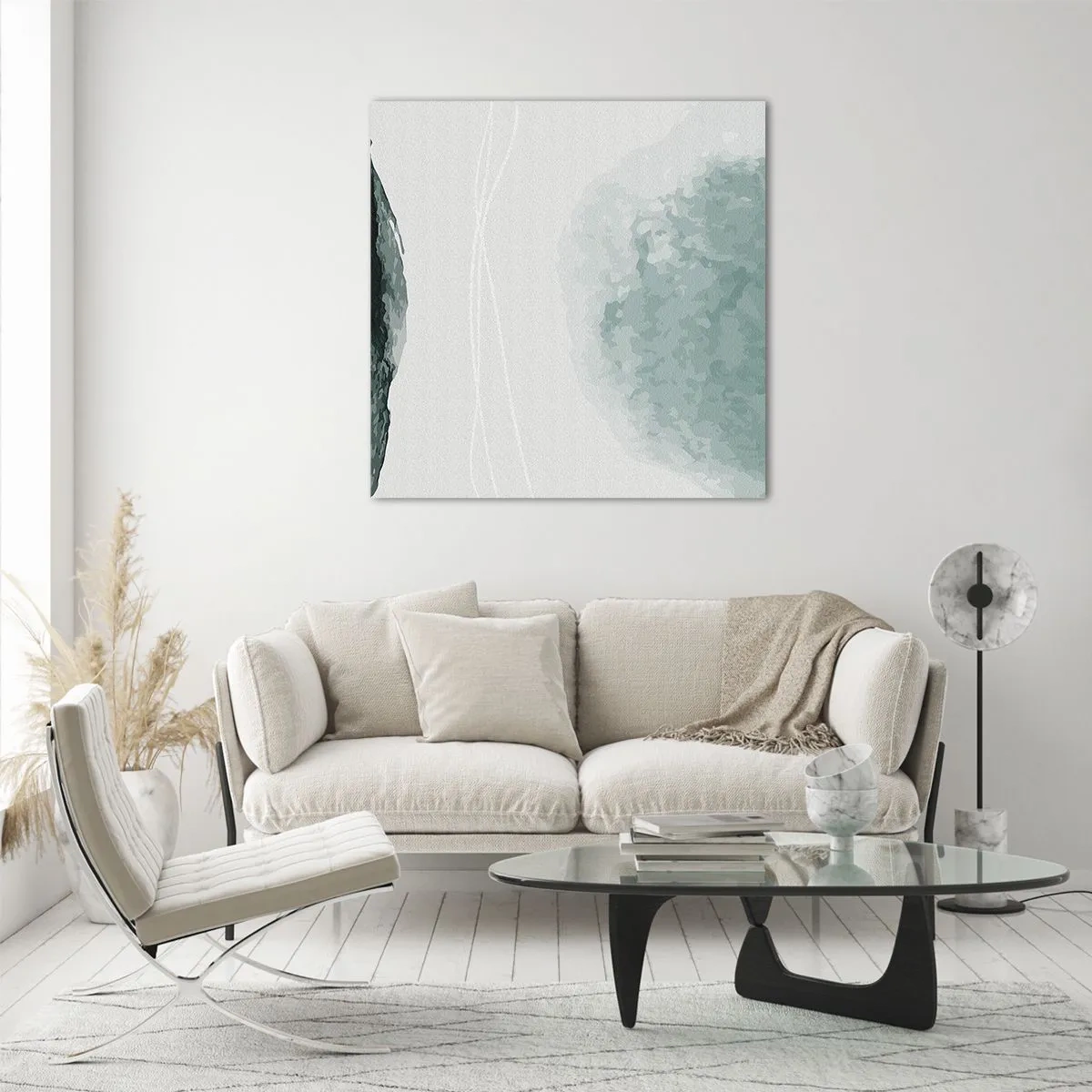 Obraz na skle - Stretnutie s hmlou - 40x40 cm