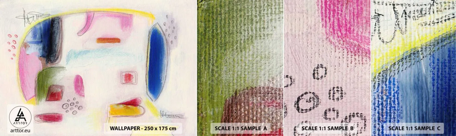 Vzorka samolepiacej fototapety Deluxe Sticker - Viac konvexné ako konkávne alebo ploché - Abstrakcia, Kus, Slon - 100x30 cm