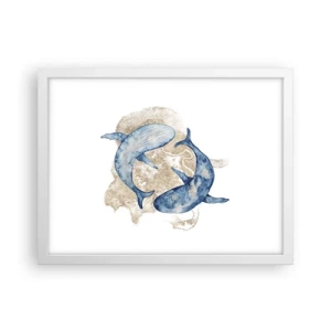 Plagát v bielom ráme - Priateľstvo alebo láska? - 40x30 cm