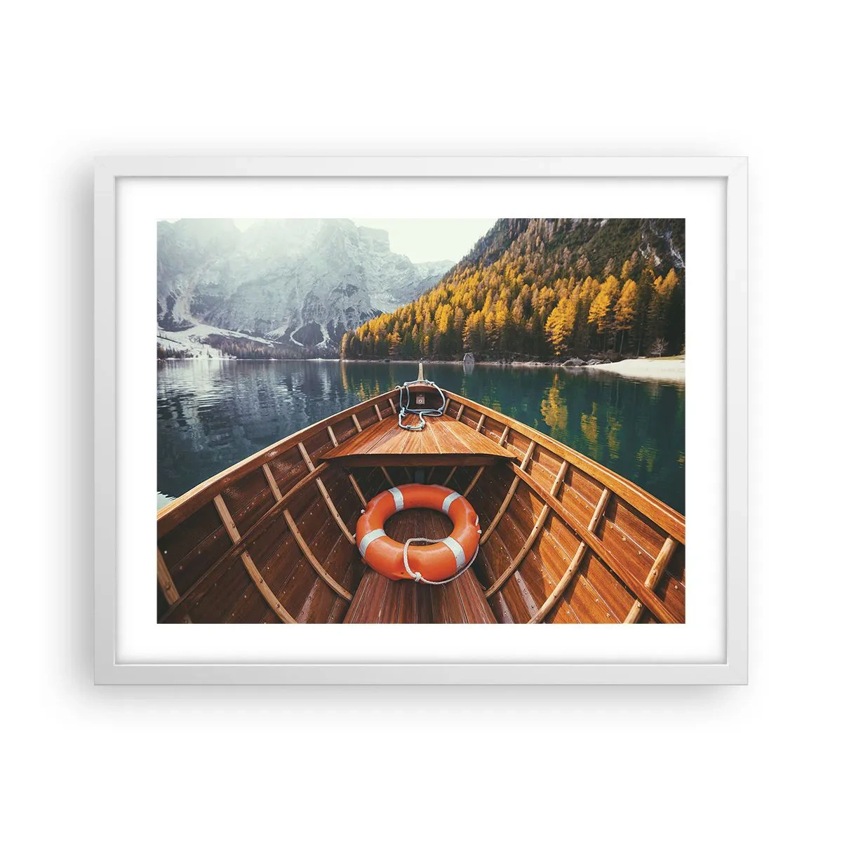 Plagát v bielom ráme - Horská túra - 50x40 cm