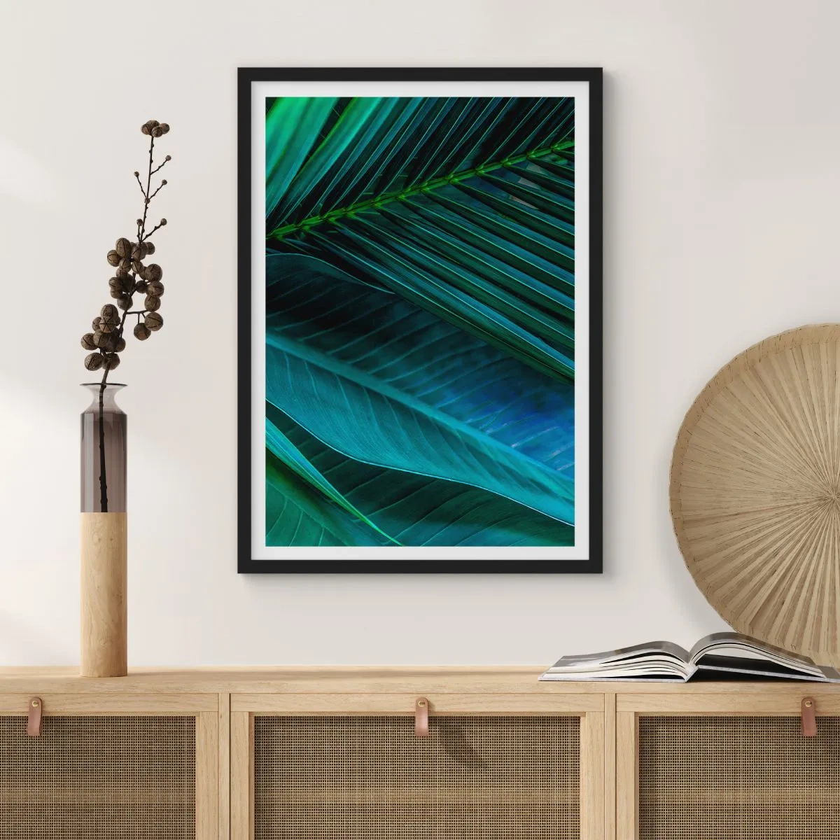 Plagát v čiernom ráme - Anatómia zelene - 40x50 cm