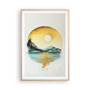 Plagát v ráme zo svetlého duba - V kruhu krásy - 61x91 cm