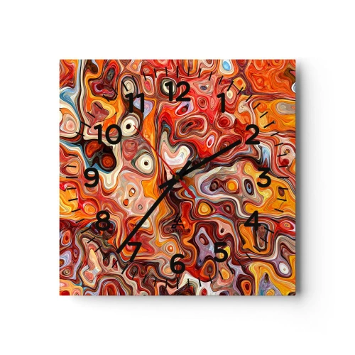 Nástenné hodiny - Keby sa orechy rozpúšťali v mede - 30x30 cm