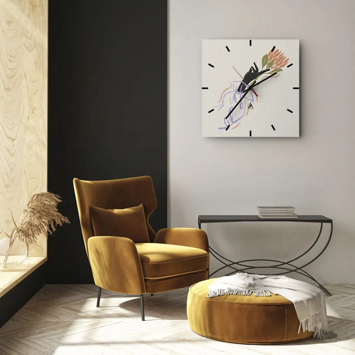 Nástenné hodiny - Sesterský dotyk - 40x40 cm