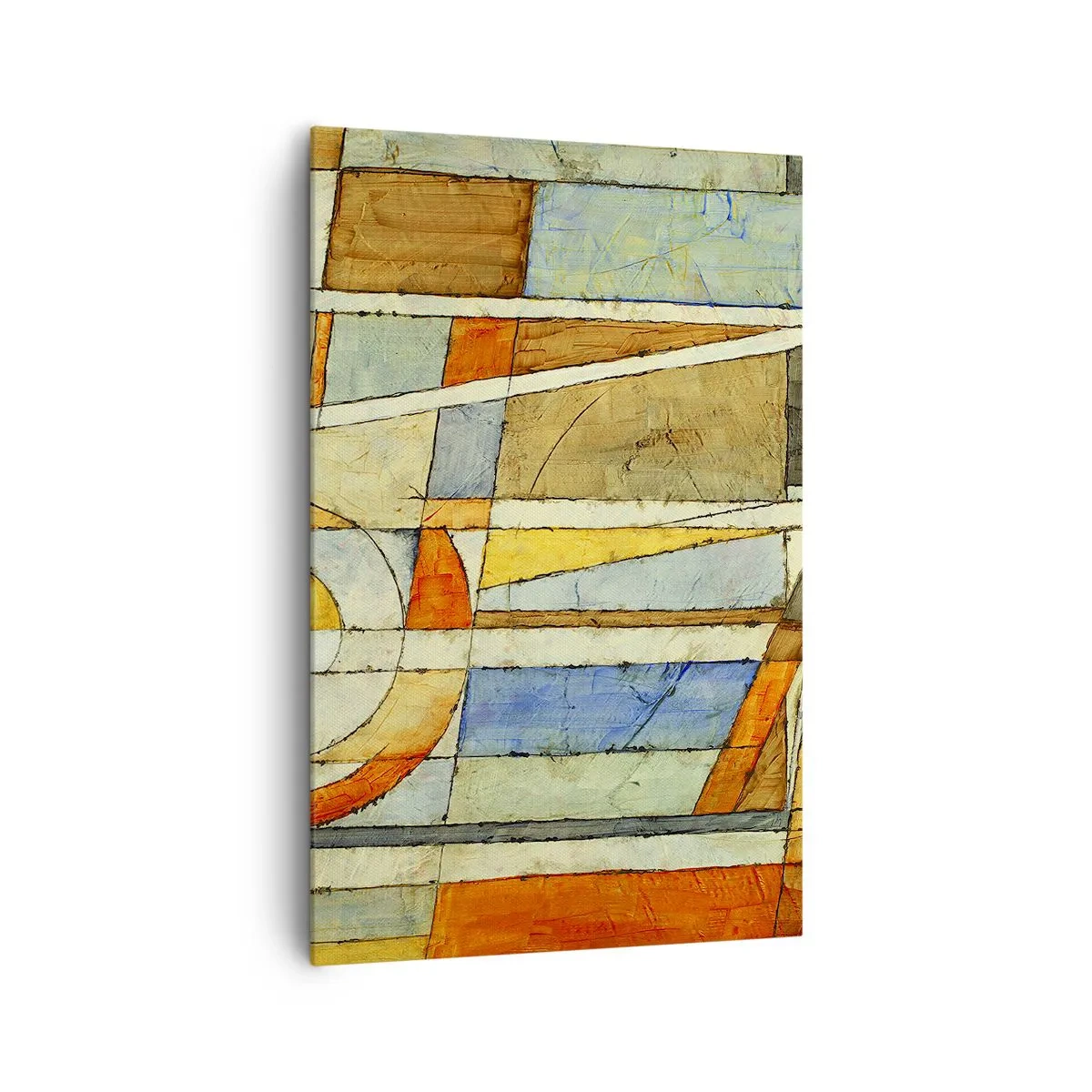 Obraz na plátne - Kubizmus na stavbe - 80x120 cm