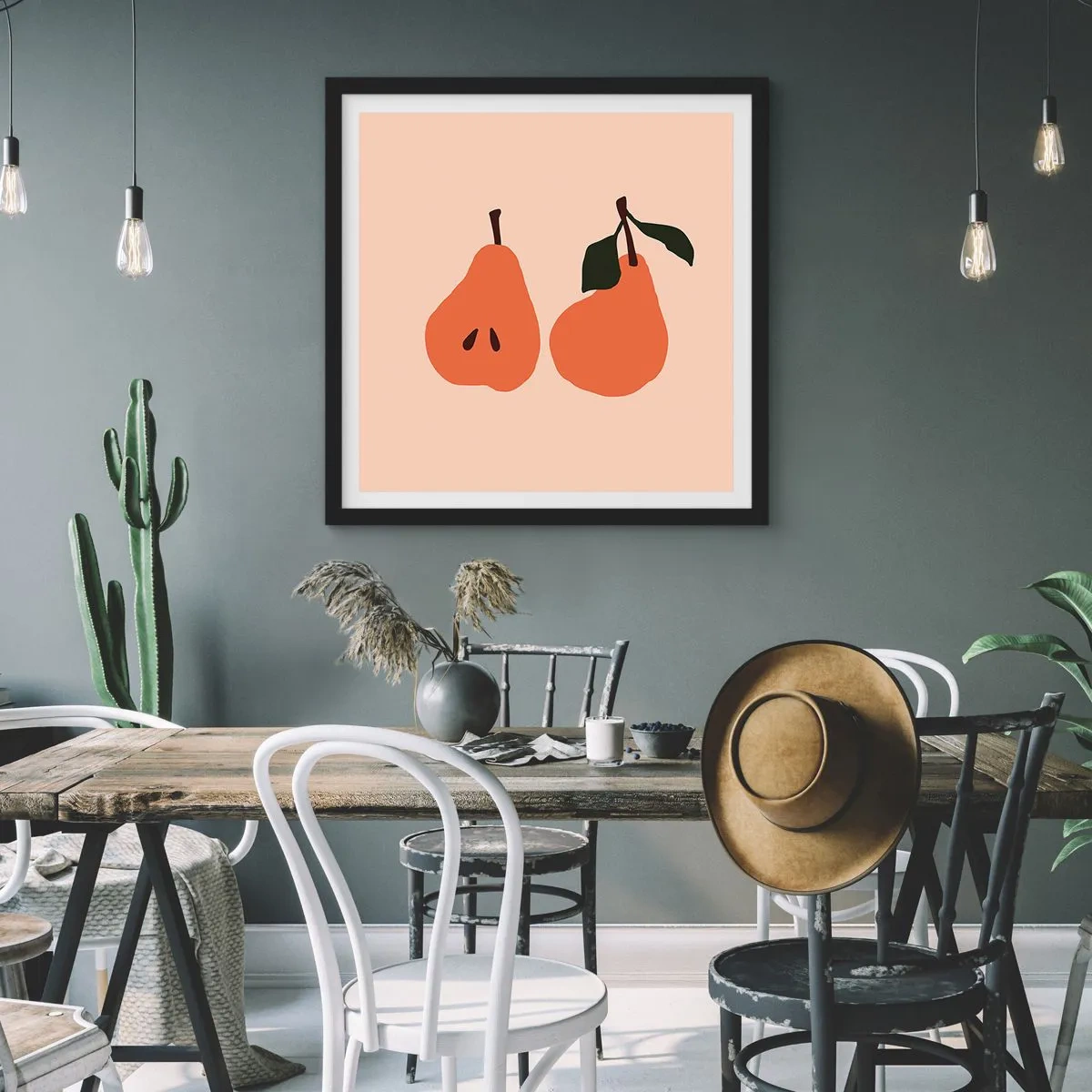 Plagát v čiernom ráme - Číra sladkosť - 40x40 cm