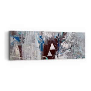 Obraz na plátne - Prednostné poradie trojuholníkov - 90x30 cm