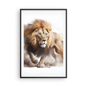 Plagát v čiernom ráme - Kráľ sa pohol - 61x91 cm