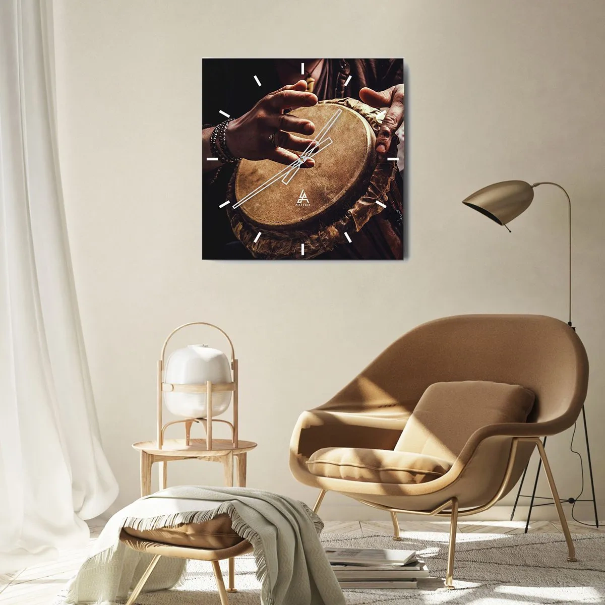 Nástenné hodiny - V rytme srdca - 40x40 cm