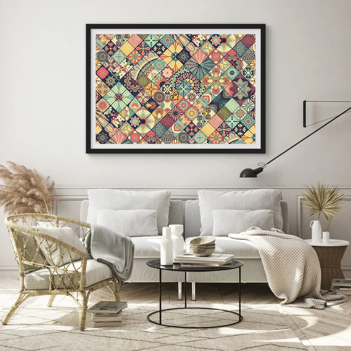 Plagát v čiernom ráme - Marocká vízia - 70x50 cm