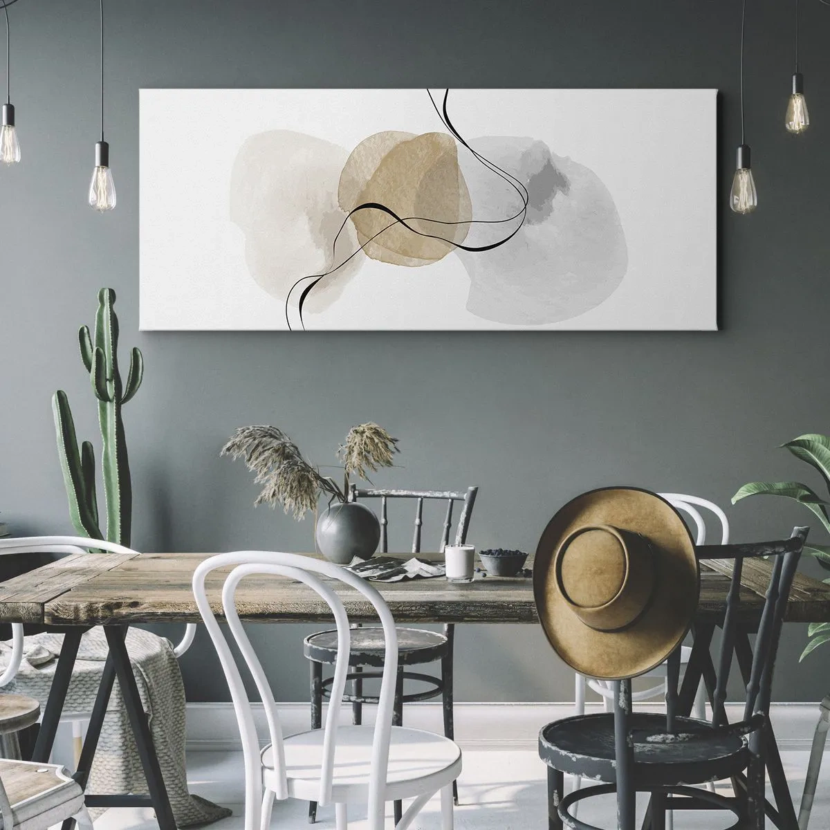 Obraz na plátne - Vzdušné korálky - 140x50 cm