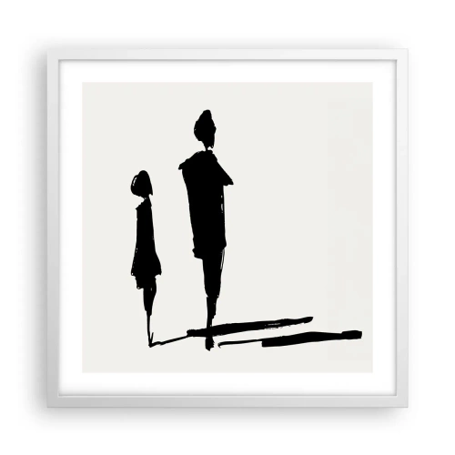 Plagát v bielom ráme - Určite spolu? - 50x50 cm