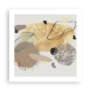 Plagát - Abstraktná slivka - 50x50 cm