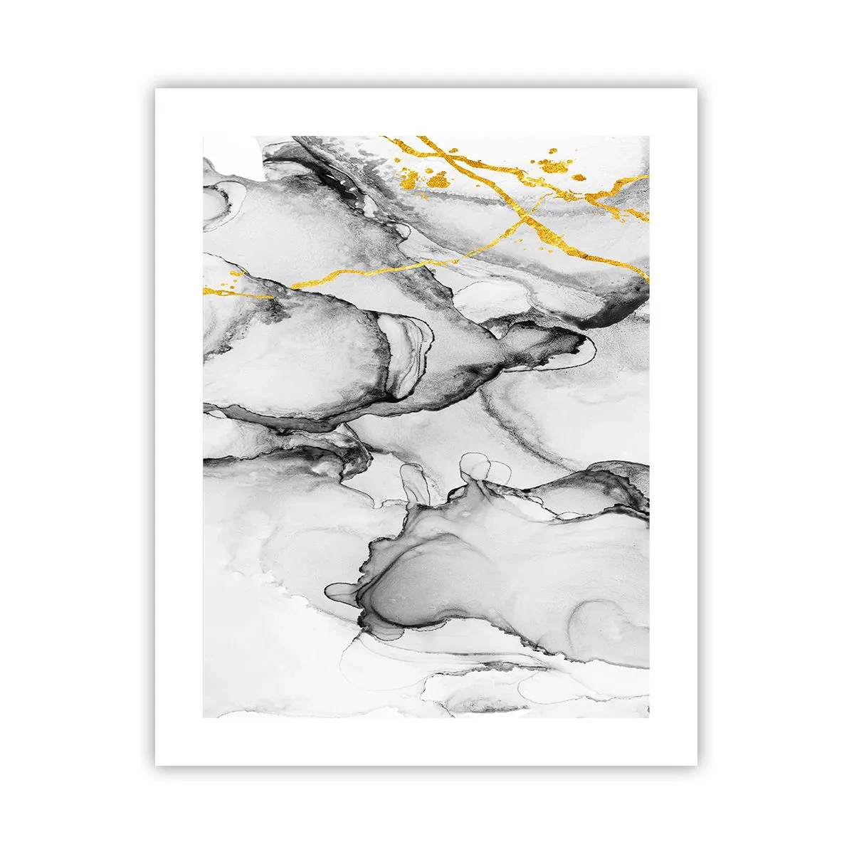 Plagát - Kompozícia so zlatým motívom - 40x50 cm