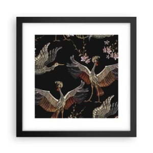 Plagát v čiernom ráme - Rozprávkový vták - 30x30 cm