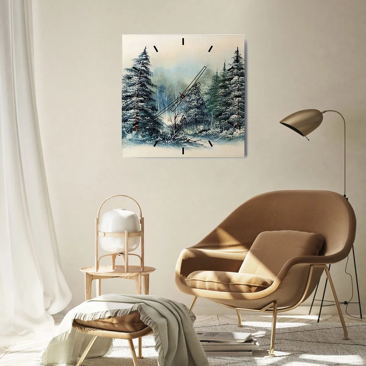 Nástenné hodiny - Pripravenie na Vianoce - 40x40 cm