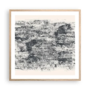 Plagát v ráme zo svetlého duba - Hmlistá kompozícia - 60x60 cm