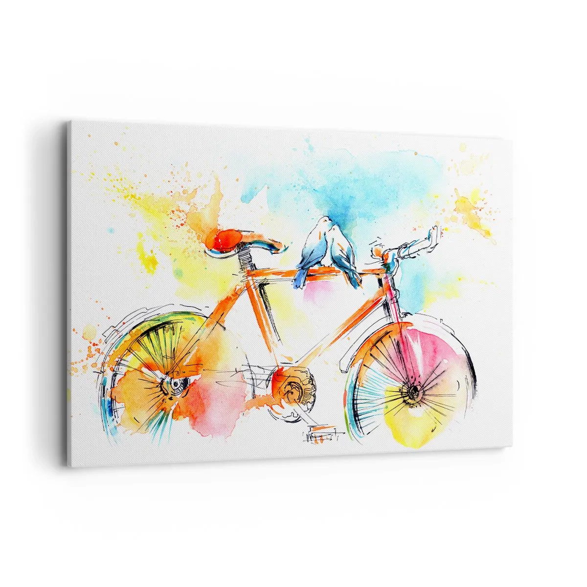 Obraz na plátne - Spolu na bicykli - 120x80 cm