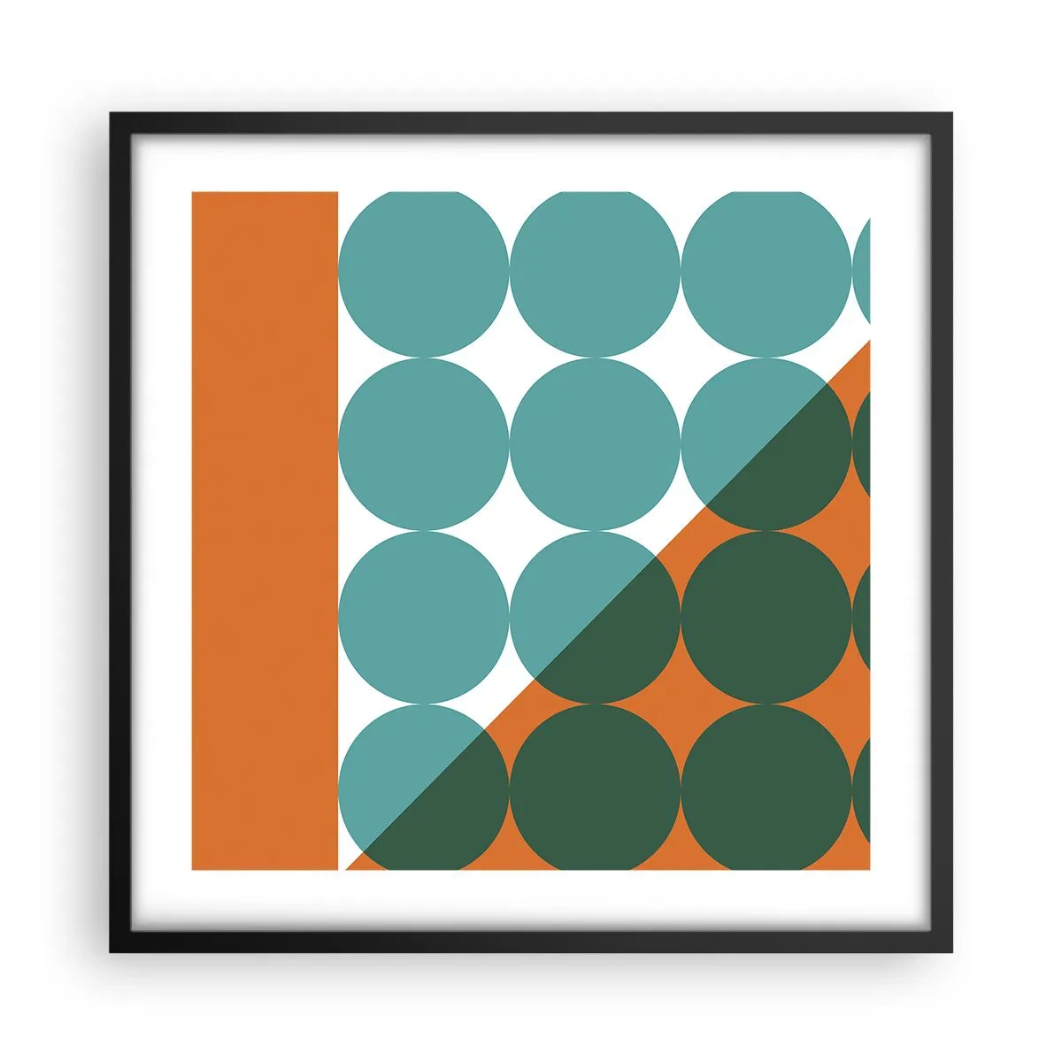 Plagát v čiernom ráme - Hore a šikmo - 50x50 cm