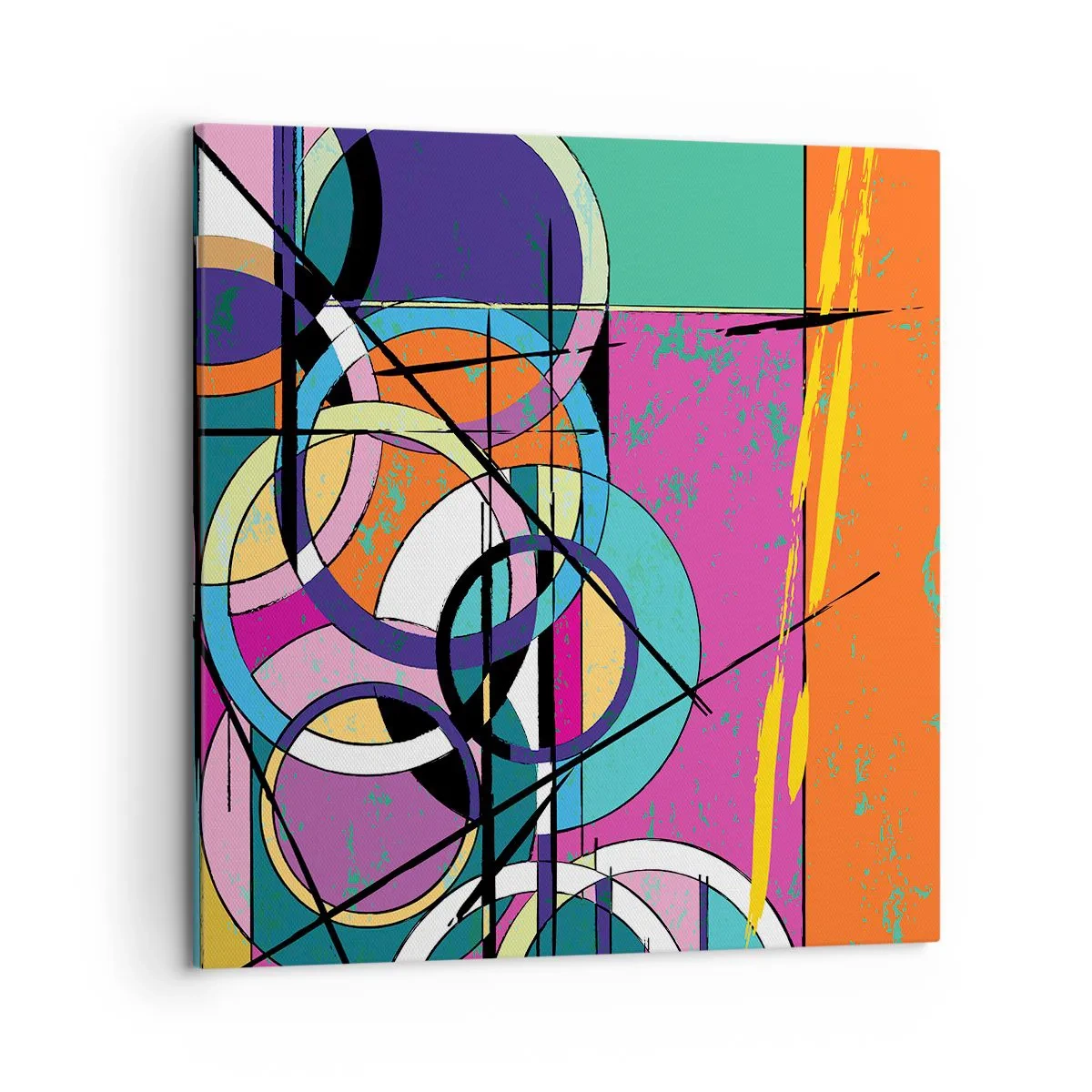 Obraz na plátne - Kruh za kruhom - 50x50 cm