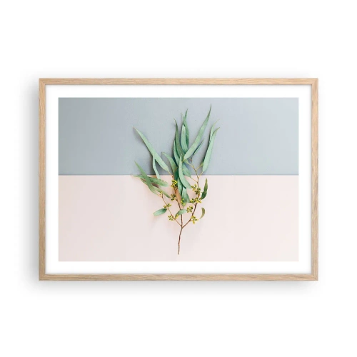 Plagát v ráme zo svetlého duba - Pastelová jemnosť - 70x50 cm