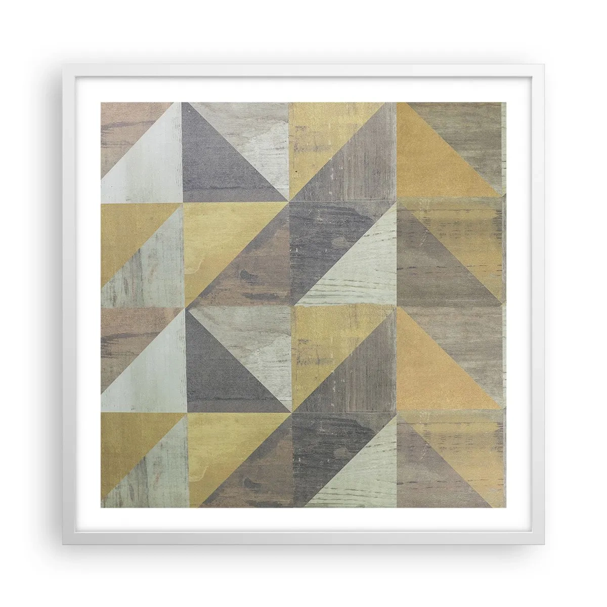 Plagát v bielom ráme - V uhle trojuholníka - 60x60 cm