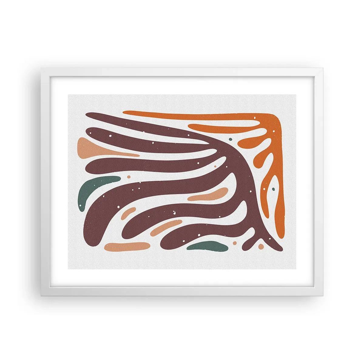 Plagát v bielom ráme - Organická a radiálna kompozícia - 50x40 cm