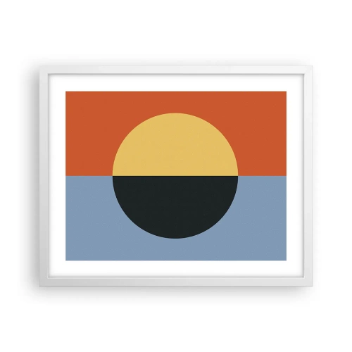 Plagát v bielom ráme - Kompozícia tepla a chladu - 50x40 cm