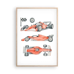 Plagát v ráme zo svetlého duba - Dobehnúť sen - 70x100 cm