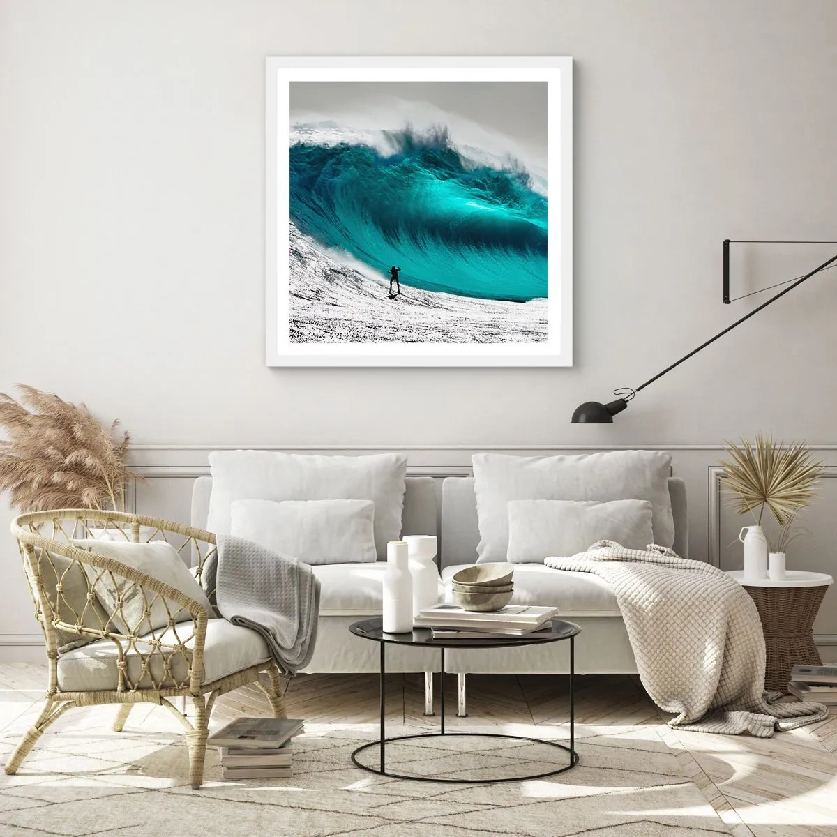 Plagát v bielom ráme - Výzva prijatá - 50x50 cm