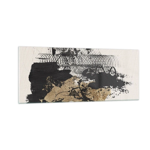 Obraz na skle - Kompozícia s vášňou - 100x40 cm