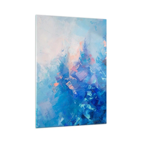 Obraz na skle - Zimná abstrakcia - 50x70 cm