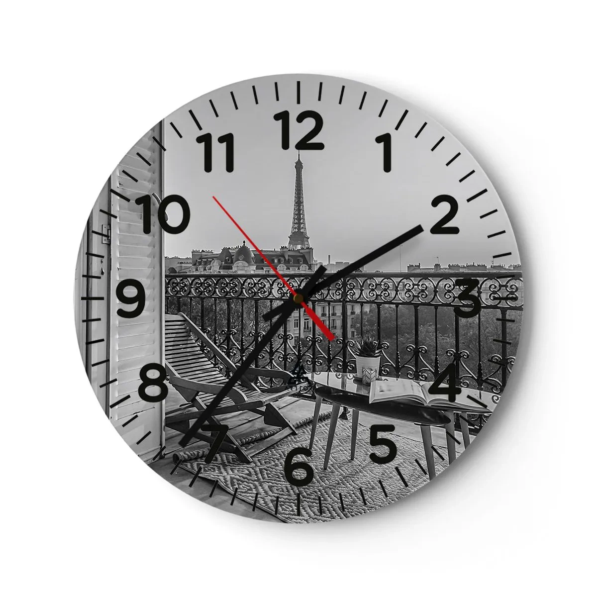 Nástenné hodiny - Parížske popoludnie - 30x30 cm